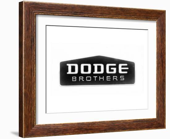 1930 Dodge Brothers Name Plate-null-Framed Art Print