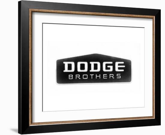 1930 Dodge Brothers Name Plate-null-Framed Art Print