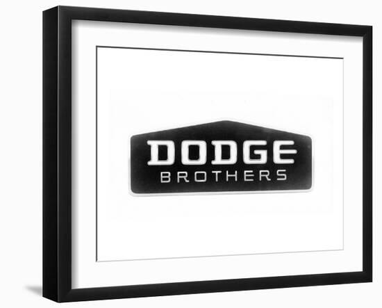 1930 Dodge Brothers Name Plate-null-Framed Art Print