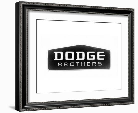 1930 Dodge Brothers Name Plate-null-Framed Art Print