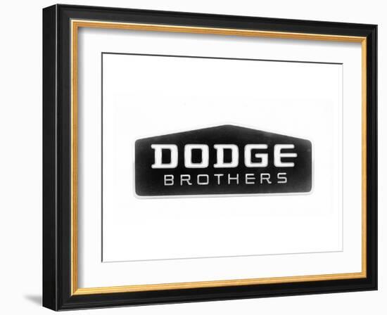 1930 Dodge Brothers Name Plate-null-Framed Art Print