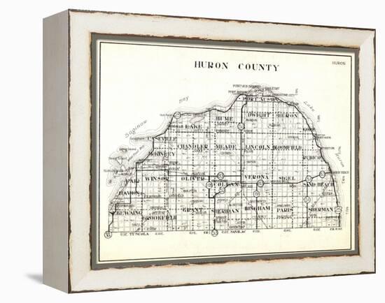 1930, Huron County, Caseville, Hume, Port Austin, Dwight, Winsor, Oliver, Colefax, Verona, Sigel, S-null-Framed Premier Image Canvas