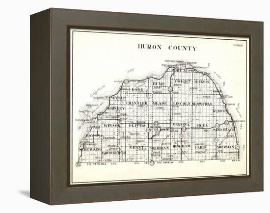 1930, Huron County, Caseville, Hume, Port Austin, Dwight, Winsor, Oliver, Colefax, Verona, Sigel, S-null-Framed Premier Image Canvas