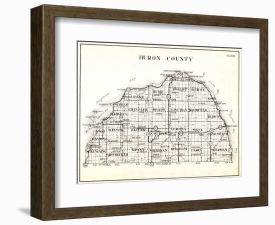 1930, Huron County, Caseville, Hume, Port Austin, Dwight, Winsor, Oliver, Colefax, Verona, Sigel, S-null-Framed Giclee Print