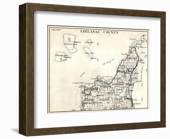 1930, Leelanau County, Empire, Kasson, Solon, Elmwood, Glen Arbor, Cleveland, Centerville, Bingham-null-Framed Giclee Print