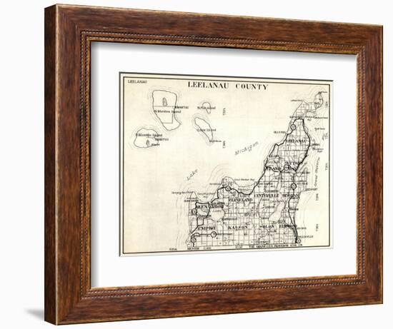 1930, Leelanau County, Empire, Kasson, Solon, Elmwood, Glen Arbor, Cleveland, Centerville, Bingham-null-Framed Giclee Print