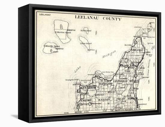 1930, Leelanau County, Empire, Kasson, Solon, Elmwood, Glen Arbor, Cleveland, Centerville, Bingham-null-Framed Premier Image Canvas