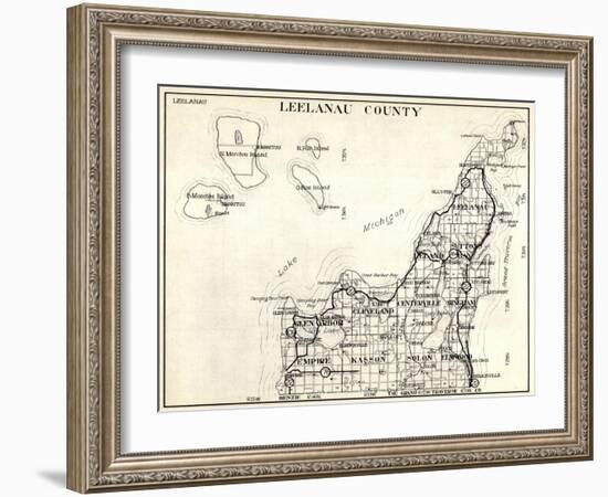 1930, Leelanau County, Empire, Kasson, Solon, Elmwood, Glen Arbor, Cleveland, Centerville, Bingham-null-Framed Giclee Print