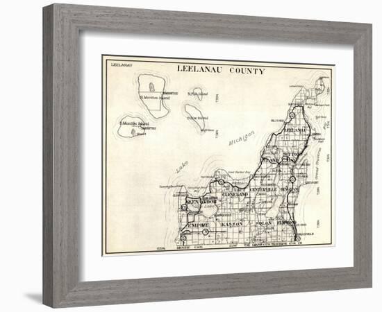 1930, Leelanau County, Empire, Kasson, Solon, Elmwood, Glen Arbor, Cleveland, Centerville, Bingham-null-Framed Giclee Print