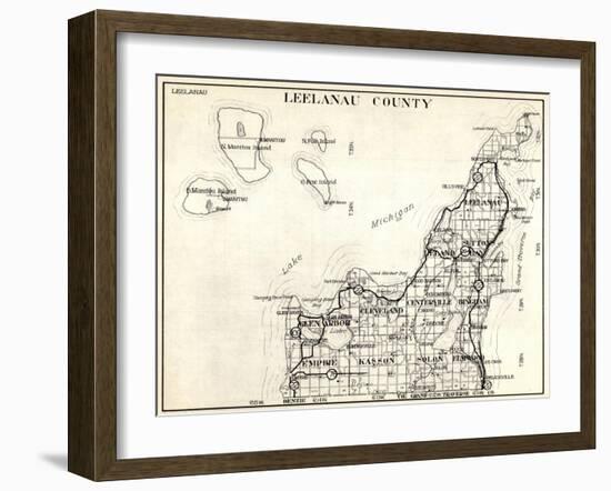 1930, Leelanau County, Empire, Kasson, Solon, Elmwood, Glen Arbor, Cleveland, Centerville, Bingham-null-Framed Giclee Print