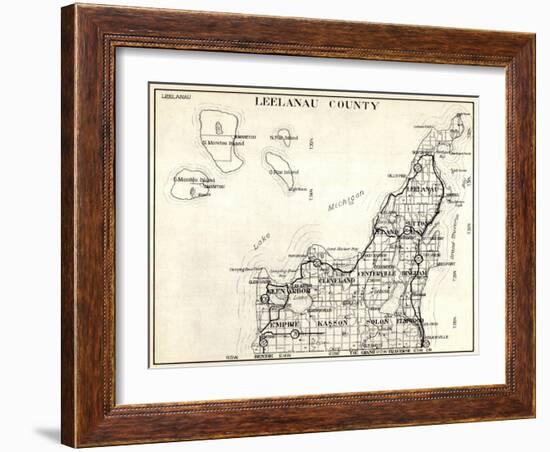1930, Leelanau County, Empire, Kasson, Solon, Elmwood, Glen Arbor, Cleveland, Centerville, Bingham-null-Framed Giclee Print