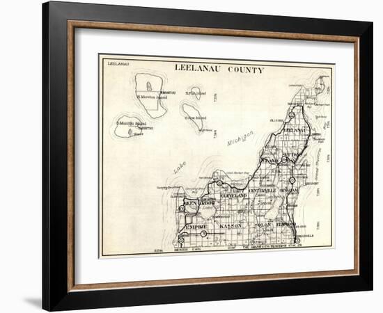 1930, Leelanau County, Empire, Kasson, Solon, Elmwood, Glen Arbor, Cleveland, Centerville, Bingham-null-Framed Giclee Print