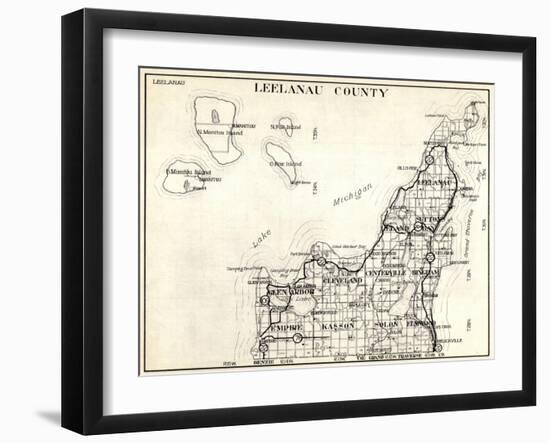 1930, Leelanau County, Empire, Kasson, Solon, Elmwood, Glen Arbor, Cleveland, Centerville, Bingham-null-Framed Giclee Print