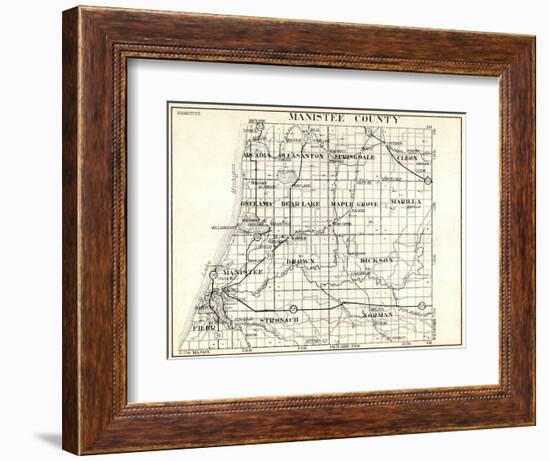 1930, Manistee County, Arcadia, Pleasanton, Springdale, Cleon, Onekama, Bear Lake, Maple Grove, Mic-null-Framed Giclee Print