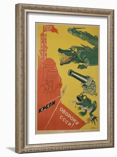 1930 USSR CCCP Soviet Union Propaganda Poster 5 Year Plan in 4 Years-null-Framed Giclee Print