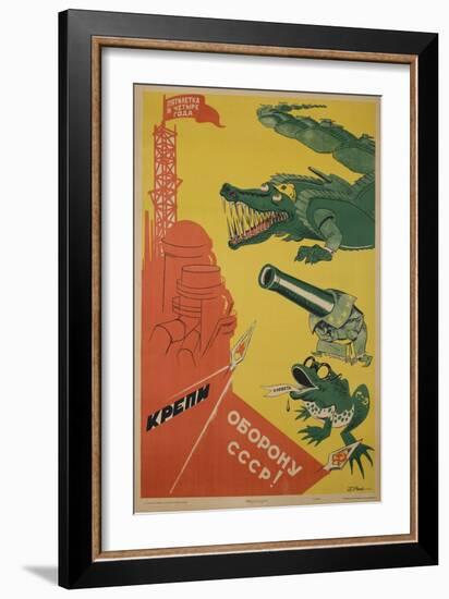 1930 USSR CCCP Soviet Union Propaganda Poster 5 Year Plan in 4 Years-null-Framed Giclee Print