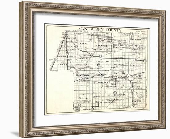 1930, Van Buren County, Geneva, Columbia, Bloomingdale, Pine Grove, Hartford, Keeler, Hamilton, Dec-null-Framed Giclee Print