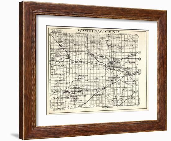 1930, Washtenaw County, Lyndon, Dexter, Webster, Salem, Superior, Ann Arbor, Bridgewater, Saline, M-null-Framed Giclee Print