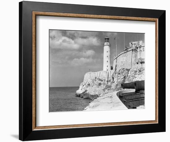 1930s-1940s Lighthouse at Morro Castle Havana Bay Havana Cuba-null-Framed Photographic Print