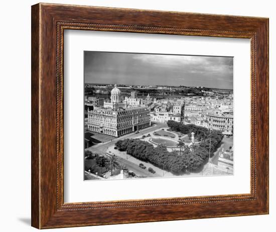 1930s-1940s Presidential Palace Seen from Sevilla Hotel Havana Cuba-null-Framed Photographic Print