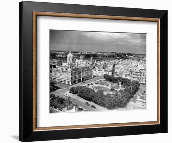 1930s-1940s Presidential Palace Seen from Sevilla Hotel Havana Cuba-null-Framed Photographic Print