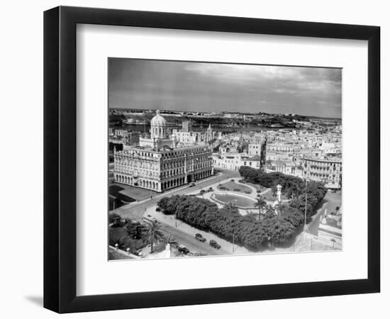 1930s-1940s Presidential Palace Seen from Sevilla Hotel Havana Cuba-null-Framed Photographic Print