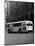 1930s-1940s Public Transportation Trackless Trolley Electric Bus About to Round Street Corner-null-Mounted Photographic Print