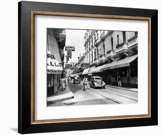 1930s-1940s Shopping Area San Rafael Avenue Havana Cuba-null-Framed Photographic Print