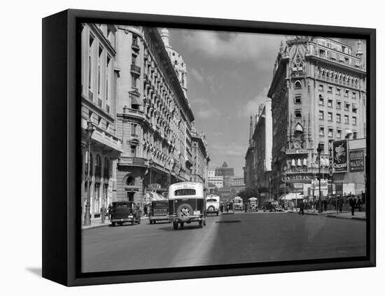 1930s-1940s the Diagonal Norte or the Avenida Roque Saenz Pena Buenos Aires, Argentina-null-Framed Premier Image Canvas