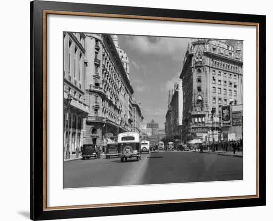 1930s-1940s the Diagonal Norte or the Avenida Roque Saenz Pena Buenos Aires, Argentina--Framed Photographic Print