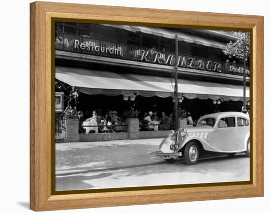 1930s Cafe Kranzler Kurfurstendamm Strasse Street Berlin, Germany-null-Framed Premier Image Canvas