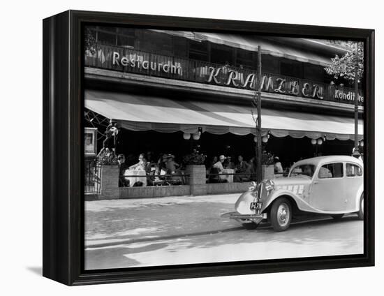 1930s Cafe Kranzler Kurfurstendamm Strasse Street Berlin, Germany-null-Framed Premier Image Canvas