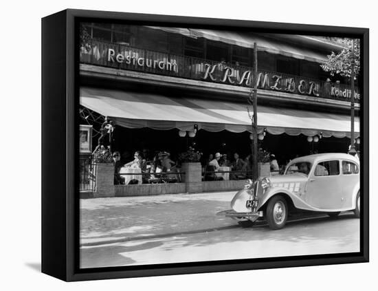 1930s Cafe Kranzler Kurfurstendamm Strasse Street Berlin, Germany-null-Framed Premier Image Canvas