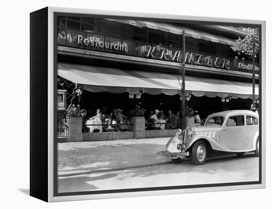 1930s Cafe Kranzler Kurfurstendamm Strasse Street Berlin, Germany-null-Framed Premier Image Canvas