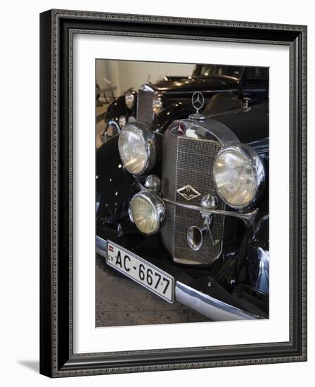 1930s-Era Mercedes Cars, Riga Motor Museum, Riga, Latvia-Walter Bibikow-Framed Photographic Print