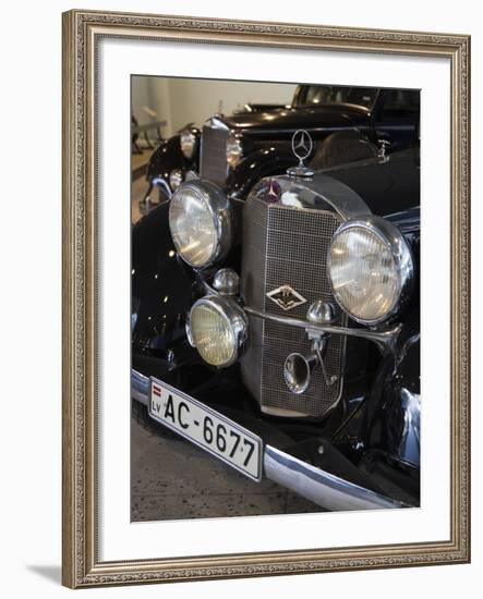 1930s-Era Mercedes Cars, Riga Motor Museum, Riga, Latvia-Walter Bibikow-Framed Photographic Print