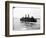 1930s Ferry Boat with Two Smoke Stacks Viewed from the Stern Statue of Liberty on Horizon New York-null-Framed Photographic Print