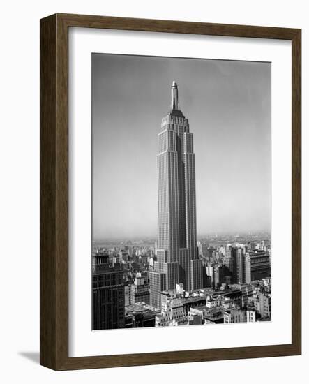 1930s New York City Empire State Building Full Length Without Antennae-null-Framed Photographic Print