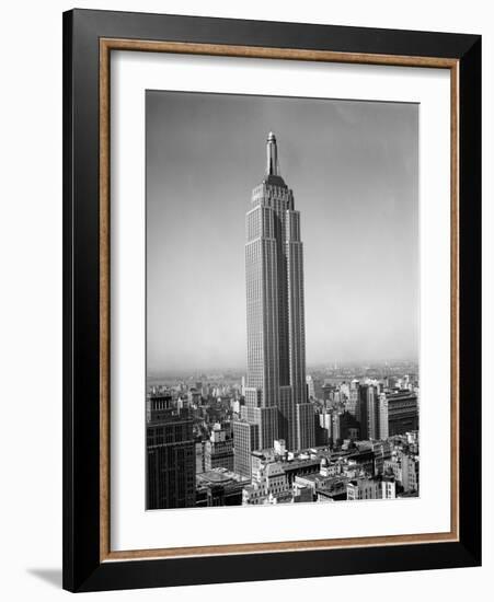 1930s New York City Empire State Building Full Length Without Antennae-null-Framed Photographic Print