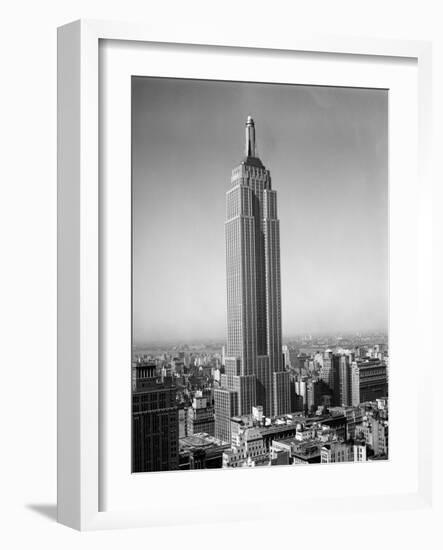 1930s New York City Empire State Building Full Length Without Antennae-null-Framed Photographic Print