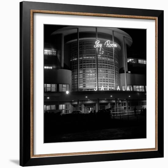 1930s Night Shot of Jai Alai Nightclub Manila Philippine Islands-null-Framed Photographic Print