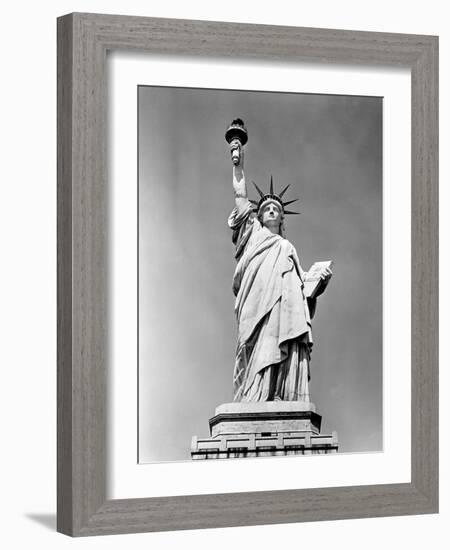 1930s Statue of Liberty NY Harbor Ellis Island National Monument 1886-null-Framed Photographic Print