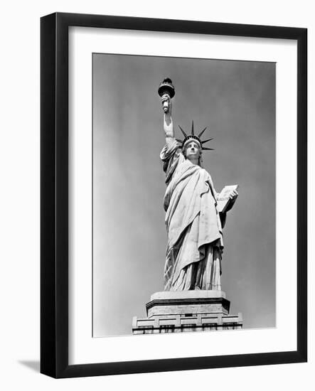 1930s Statue of Liberty NY Harbor Ellis Island National Monument 1886-null-Framed Photographic Print