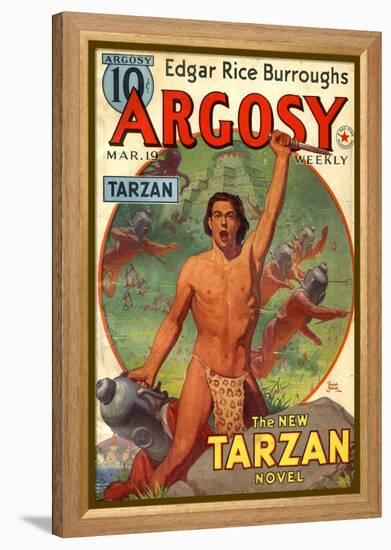 1930s USA Tarzan Argosy Magazine Cover-null-Framed Premier Image Canvas