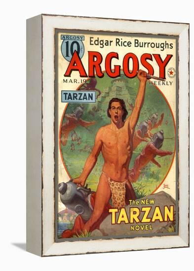 1930s USA Tarzan Argosy Magazine Cover-null-Framed Premier Image Canvas