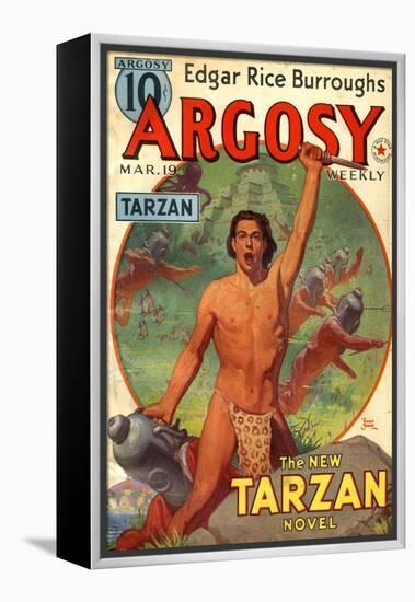 1930s USA Tarzan Argosy Magazine Cover-null-Framed Premier Image Canvas