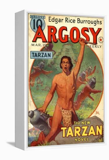 1930s USA Tarzan Argosy Magazine Cover-null-Framed Premier Image Canvas