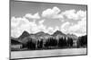 1930s Western North America Mountain Range Skyline and Lake in Foreground-null-Mounted Photographic Print