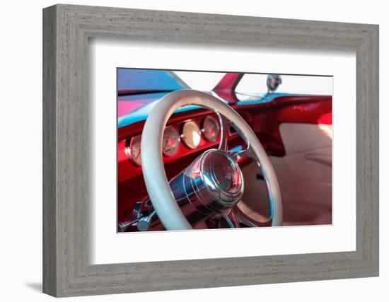 1932 Ford classic car interior-Lisa Engelbrecht-Framed Photographic Print