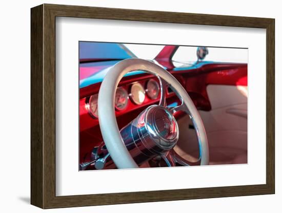 1932 Ford classic car interior-Lisa Engelbrecht-Framed Photographic Print